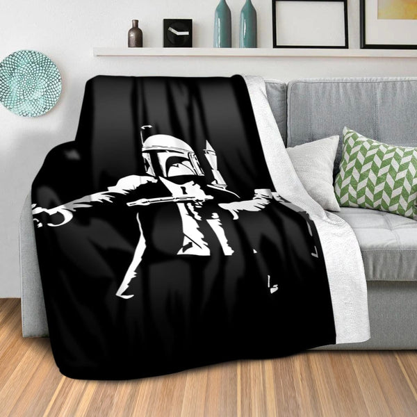 Banksy Pulp Fiction Star Wars Blanket Blanket Clock Canvas