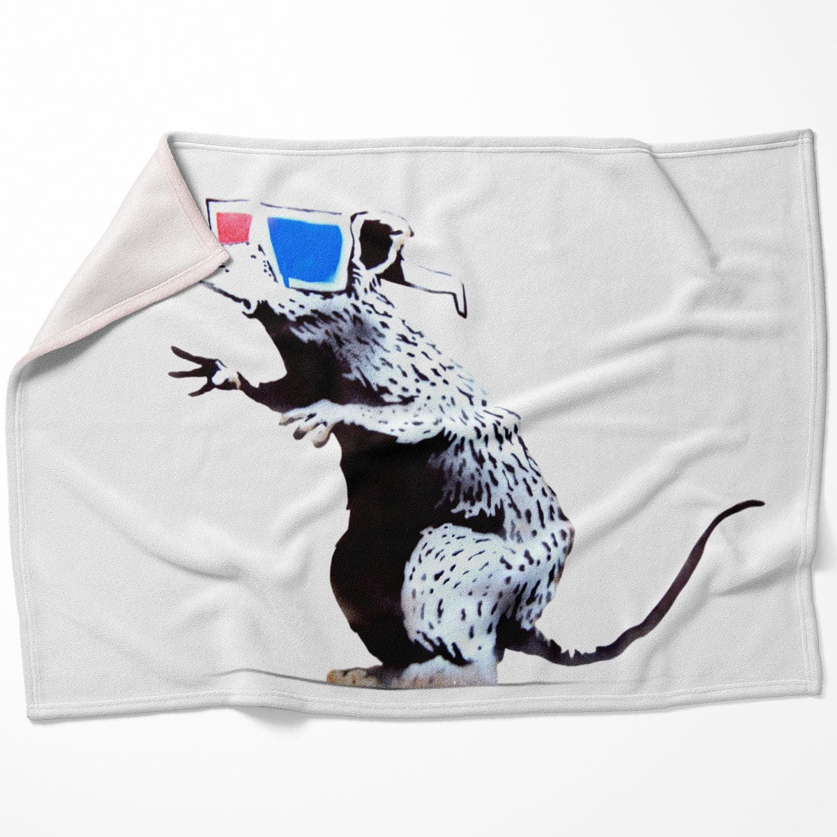 Banksy Rat Wearing 3D Glases Blanket product thumbnail