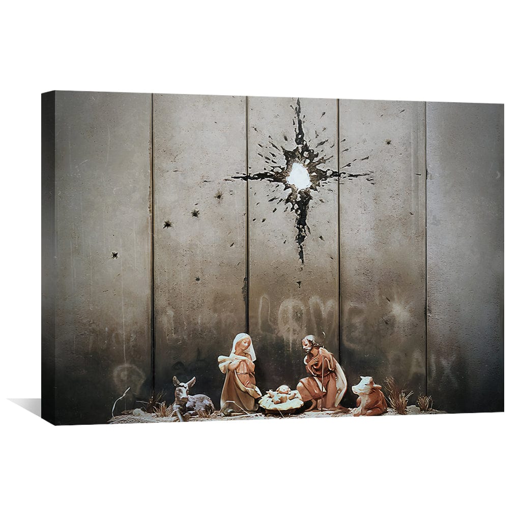 Banksy‚Äôs Scar of Bethlehem Canvas Art Clock Canvas