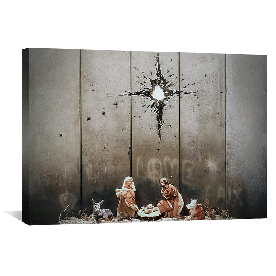 Banksy‚Äôs Scar of Bethlehem Canvas Art Clock Canvas