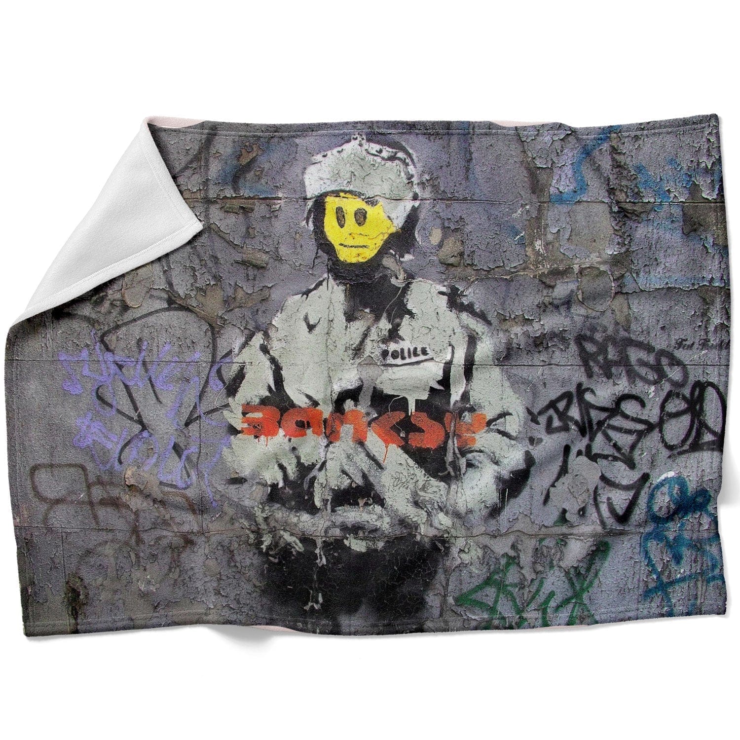 Banksy Smiley Riot Cop Blanket product thumbnail