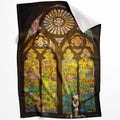 Banksy Stained Glass Blanket Blanket 75 x 100cm Clock Canvas