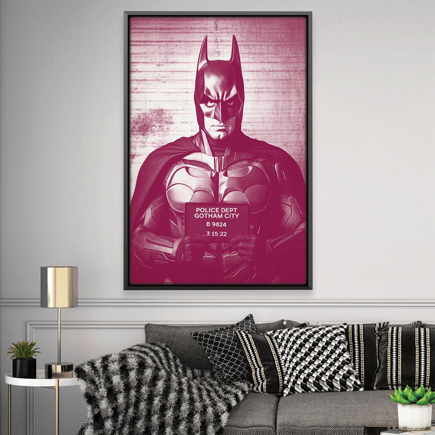 Batman Mugshot Magenta Canvas product thumbnail