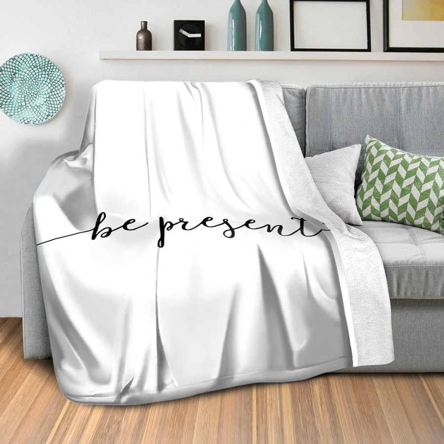 Be Happy C Blanket Blanket Clock Canvas