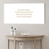 Be Intentional Canvas Art Clock Canvas