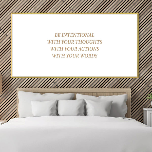 Be Intentional Canvas Art Clock Canvas