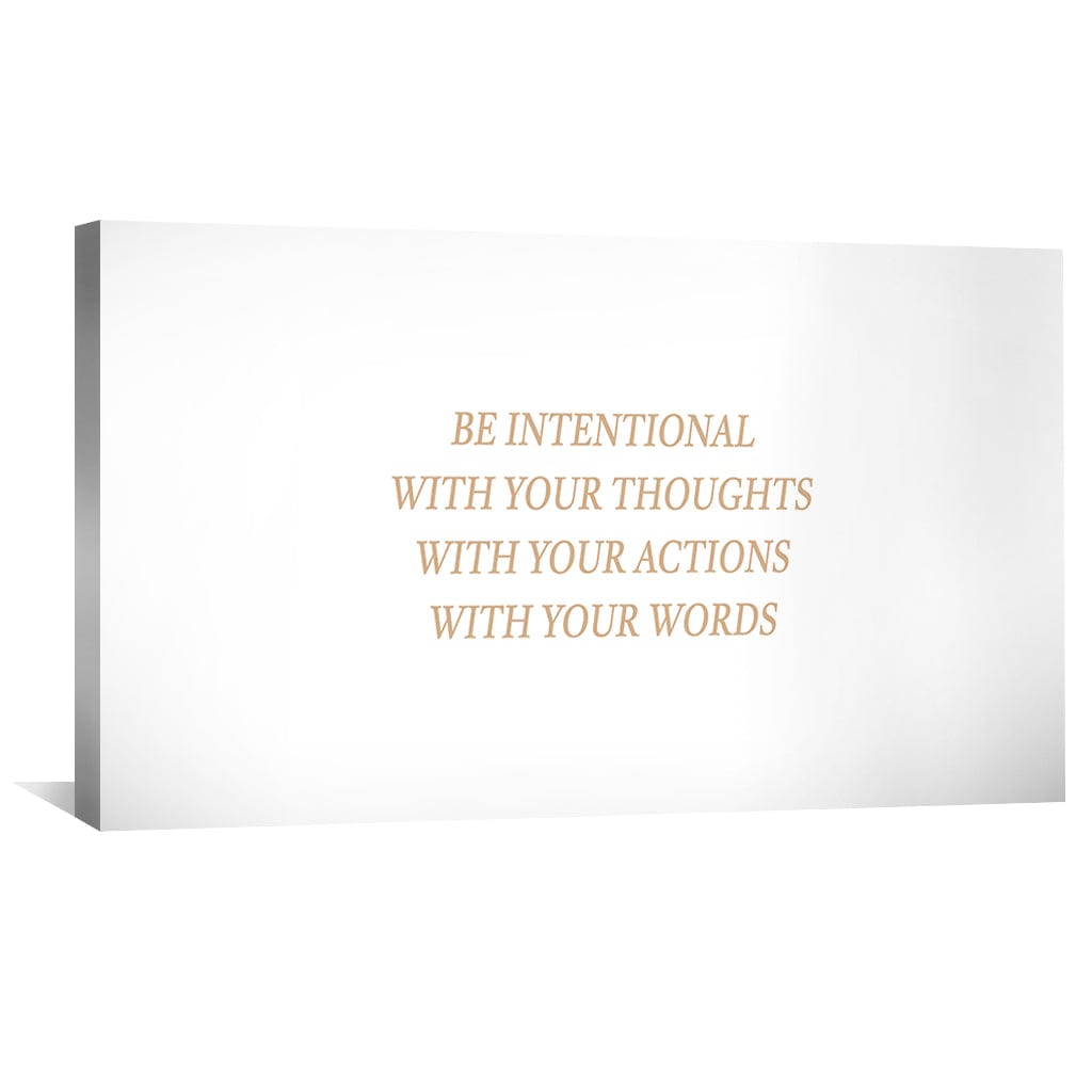 Be Intentional Canvas Art Clock Canvas