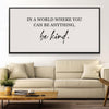 Be Kind Canvas Art Clock Canvas
