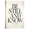 Be still and know Canvas Art Clock Canvas