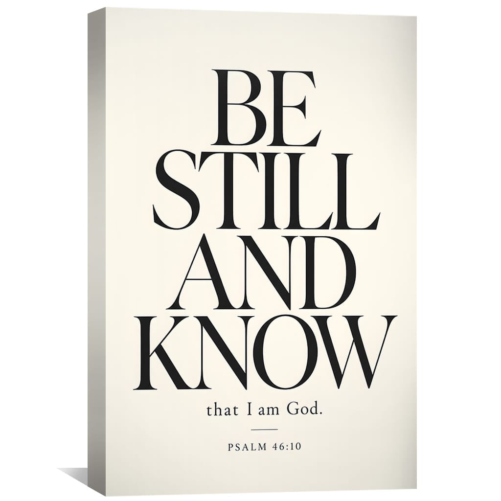 Be still and know Canvas Art Clock Canvas