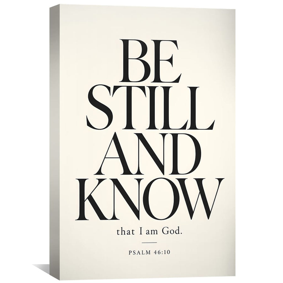 Be still and know Canvas Art Clock Canvas