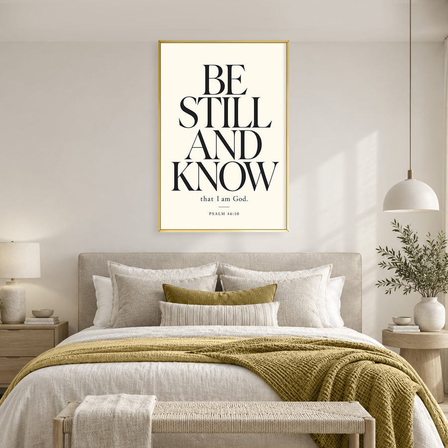Be still and know Canvas Art Clock Canvas