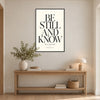 Be still and know Canvas Art Clock Canvas