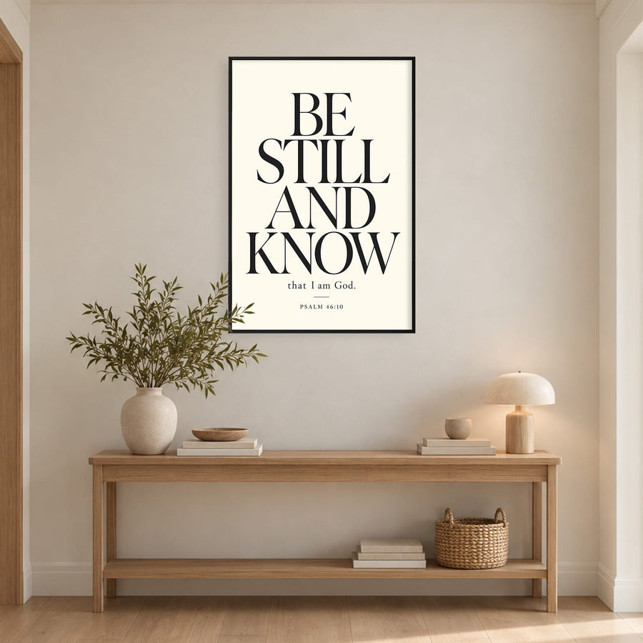Be still and know Canvas Art Clock Canvas