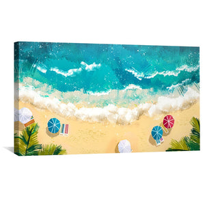 Beach Bliss Canvas Art Clock Canvas