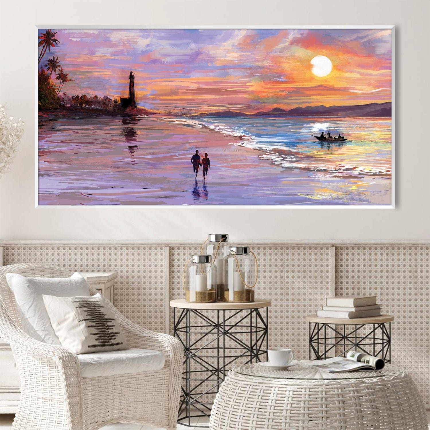 Beach Walks Canvas Art Clock Canvas