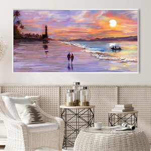 Beach Walks Canvas Art Clock Canvas