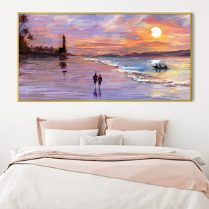 Beach Walks Canvas Art Clock Canvas