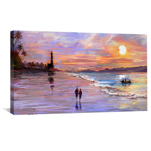 Beach Walks Canvas Art Clock Canvas