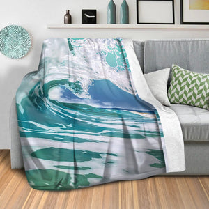 Beach Wave Blanket Blanket Clock Canvas