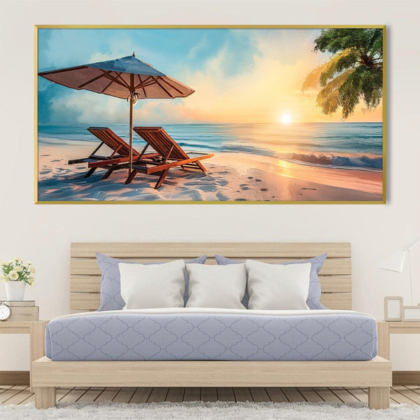 Beachside Bliss Canvas Art Clock Canvas