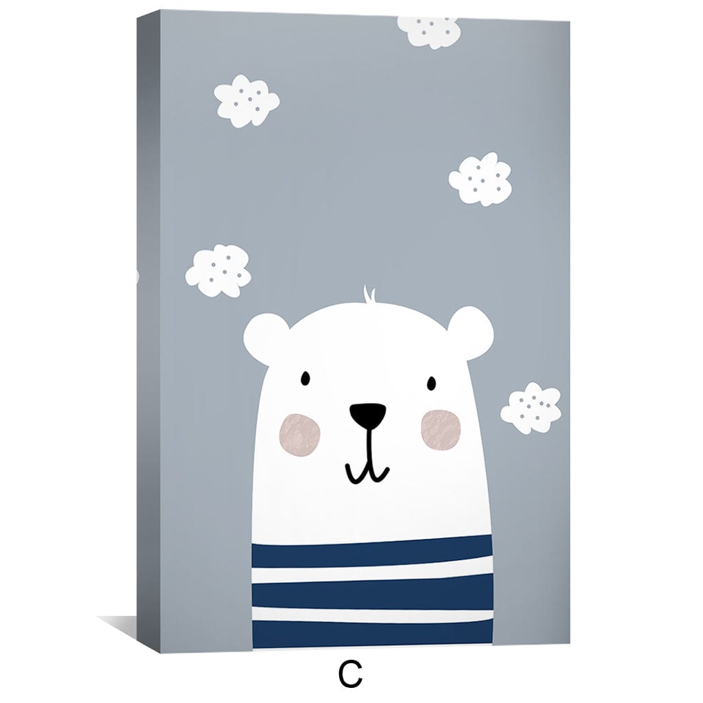 Bears, Trains and Automobiles Canvas Art Clock Canvas
