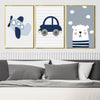 Bears, Trains and Automobiles Canvas Art Clock Canvas
