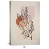 Beige Foliage Canvas Art Clock Canvas