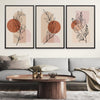 Beige Foliage Canvas Art Clock Canvas