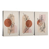 Beige Foliage Canvas Art Clock Canvas