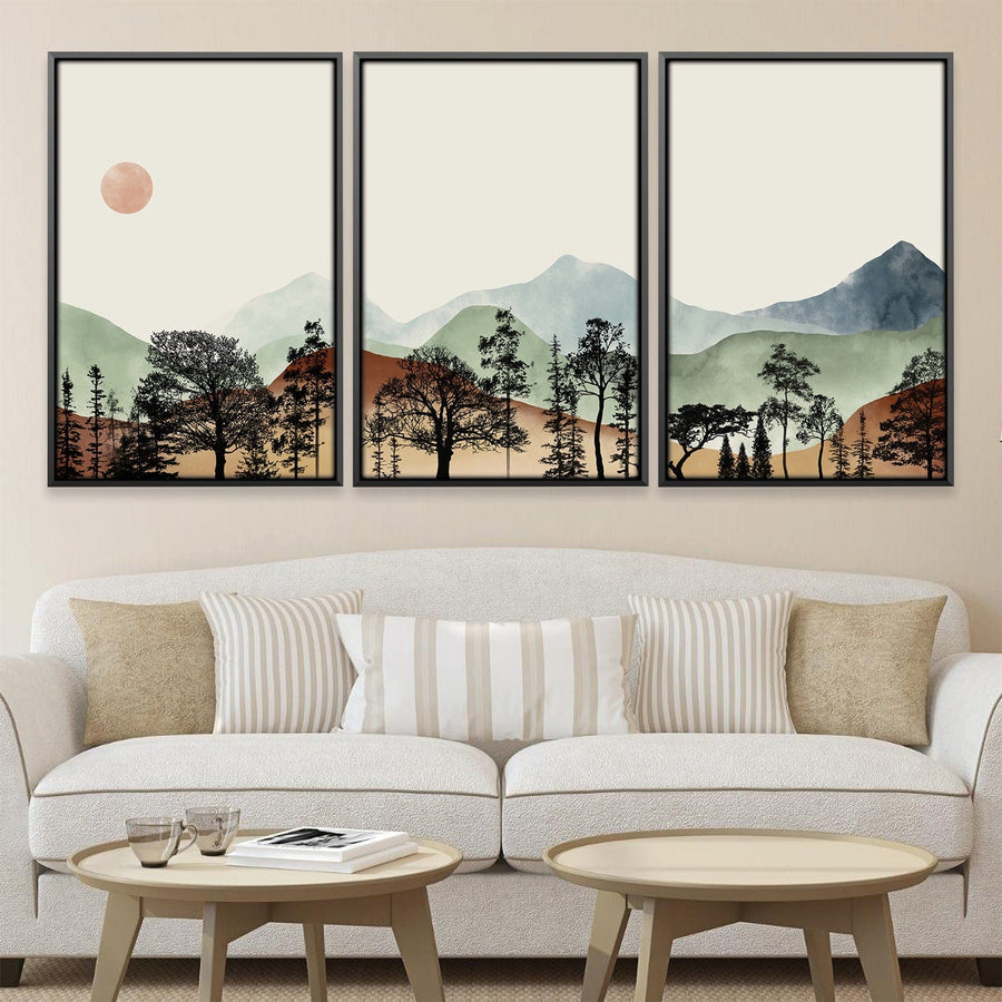 Beige Skies Canvas Art Clock Canvas