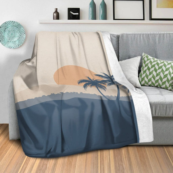 Beige Tropics A Blanket Blanket Clock Canvas