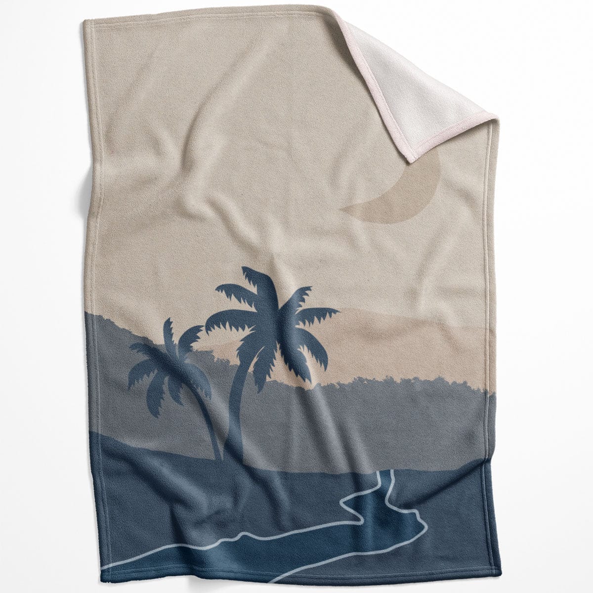 Beige Tropics C Blanket Blanket 75 x 100cm Clock Canvas