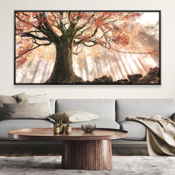 Beneath the Old Oak Canvas Art 20 x 10in / Canvas Clock Canvas