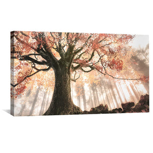 Beneath the Old Oak Canvas Art Clock Canvas