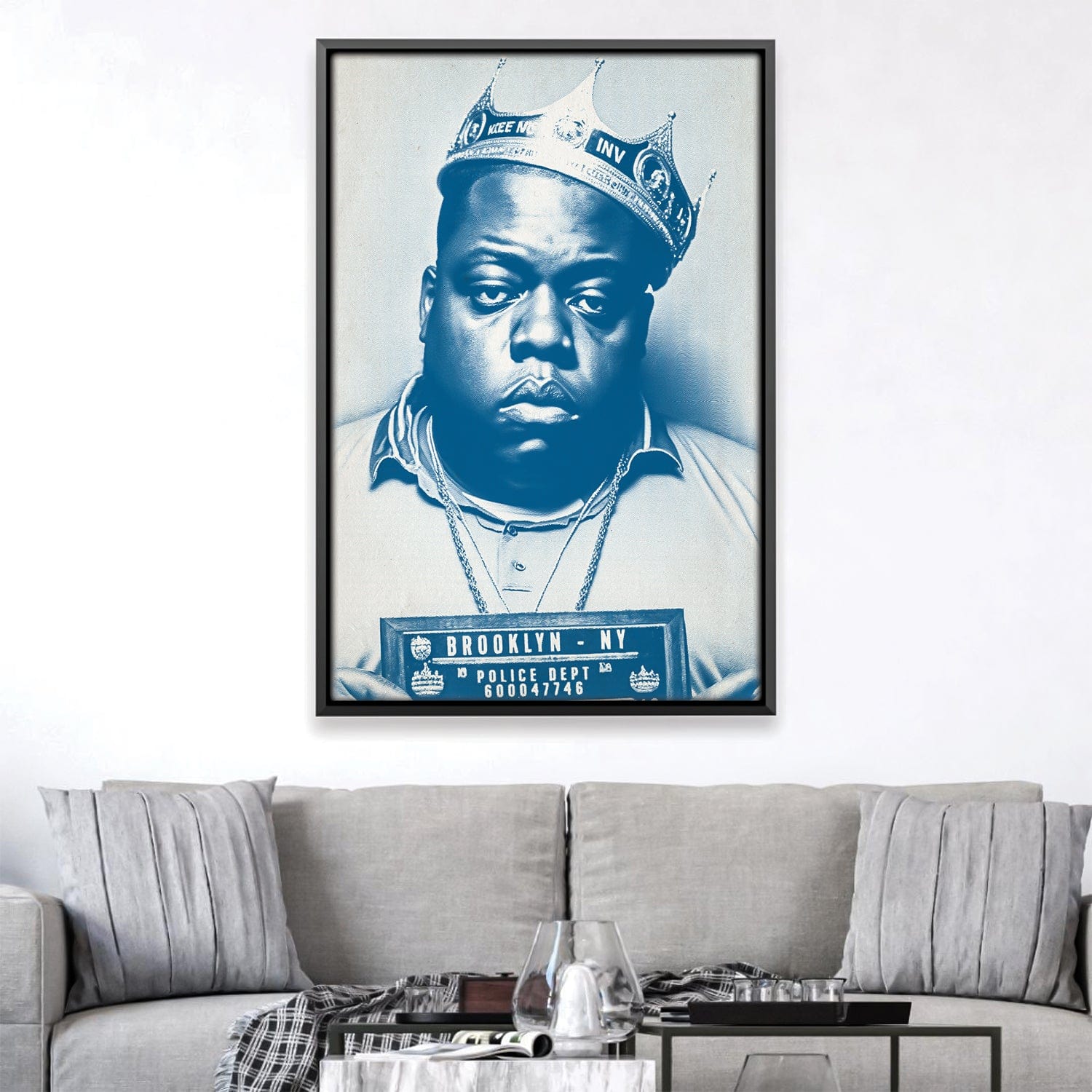 Biggie Mugshot Blue Canvas product thumbnail