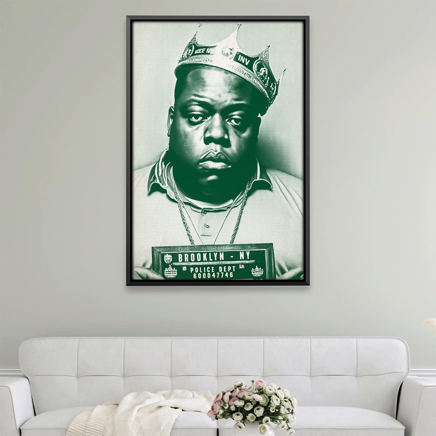 Biggie Mugshot Green Canvas product thumbnail