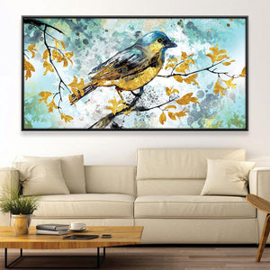 Bird Profile Canvas Art 50 x 25cm / Rolled Prints Clock Canvas