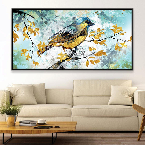 Bird Profile Canvas Art 50 x 25cm / Rolled Prints Clock Canvas