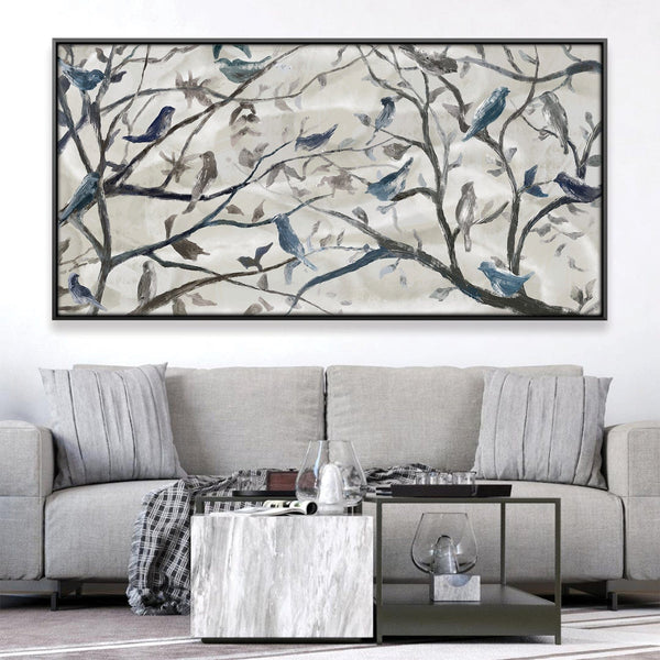 Birds And Branches Canvas Art 50 x 25cm / Framed Prints Clock Canvas