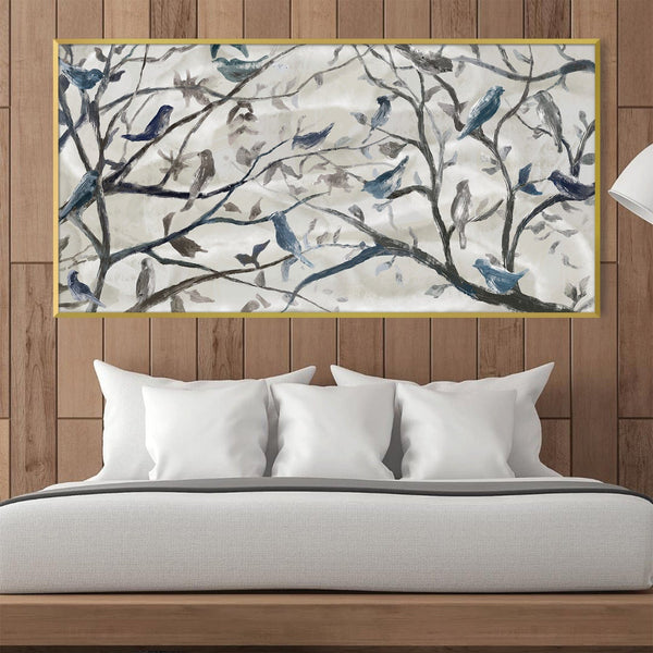 Birds And Branches Canvas Art Clock Canvas