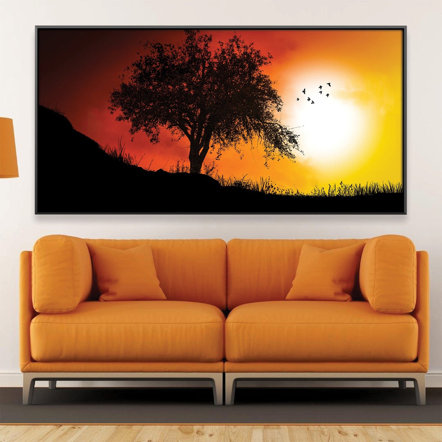 Birdsong at sunset Canvas product thumbnail