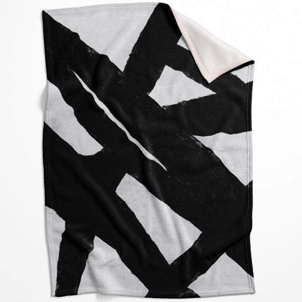 Black Abstracted Blanket Blanket 75 x 100cm Clock Canvas