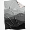 Black and White Mountains Blanket Blanket 75 x 100cm Clock Canvas