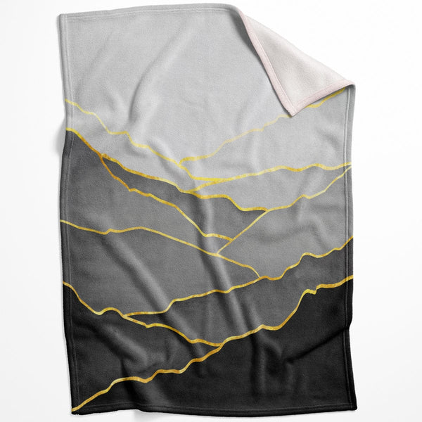 Black Hillside Blanket Blanket 75 x 100cm Clock Canvas
