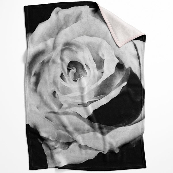 Blanc Bloom Blanket Blanket 75 x 100cm Clock Canvas