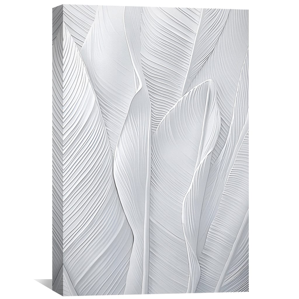 Blanc Leaf Canvas Art Clock Canvas