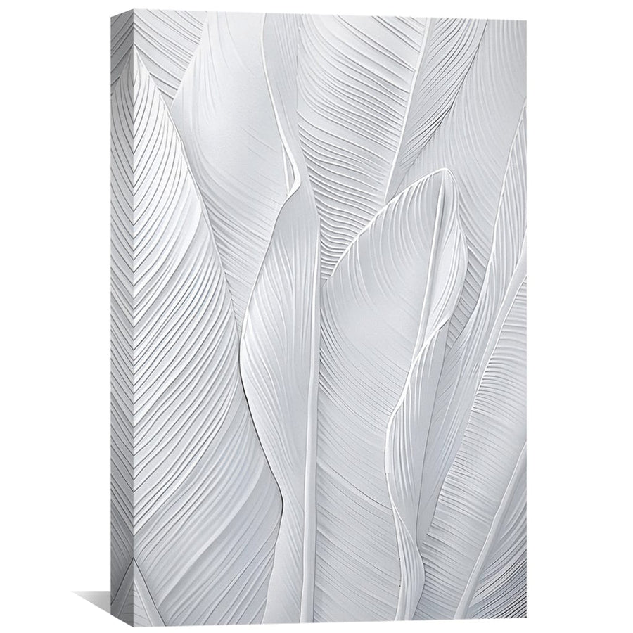 Blanc Leaf Canvas Art Clock Canvas