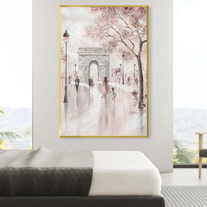 Blissful Paris Canvas Art Clock Canvas