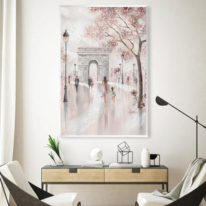 Blissful Paris Canvas Art Clock Canvas